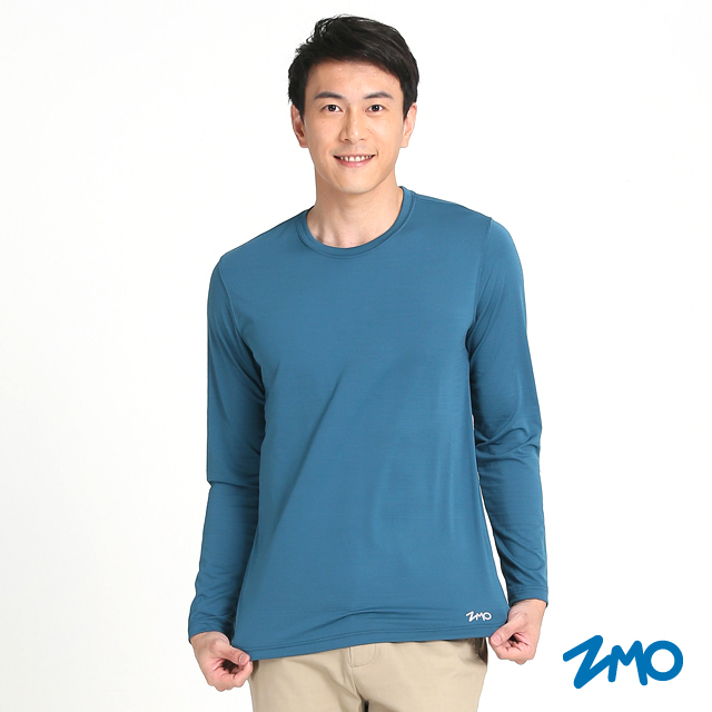 ZMO男THot輕暖舒適長袖上衣-中藍TS507