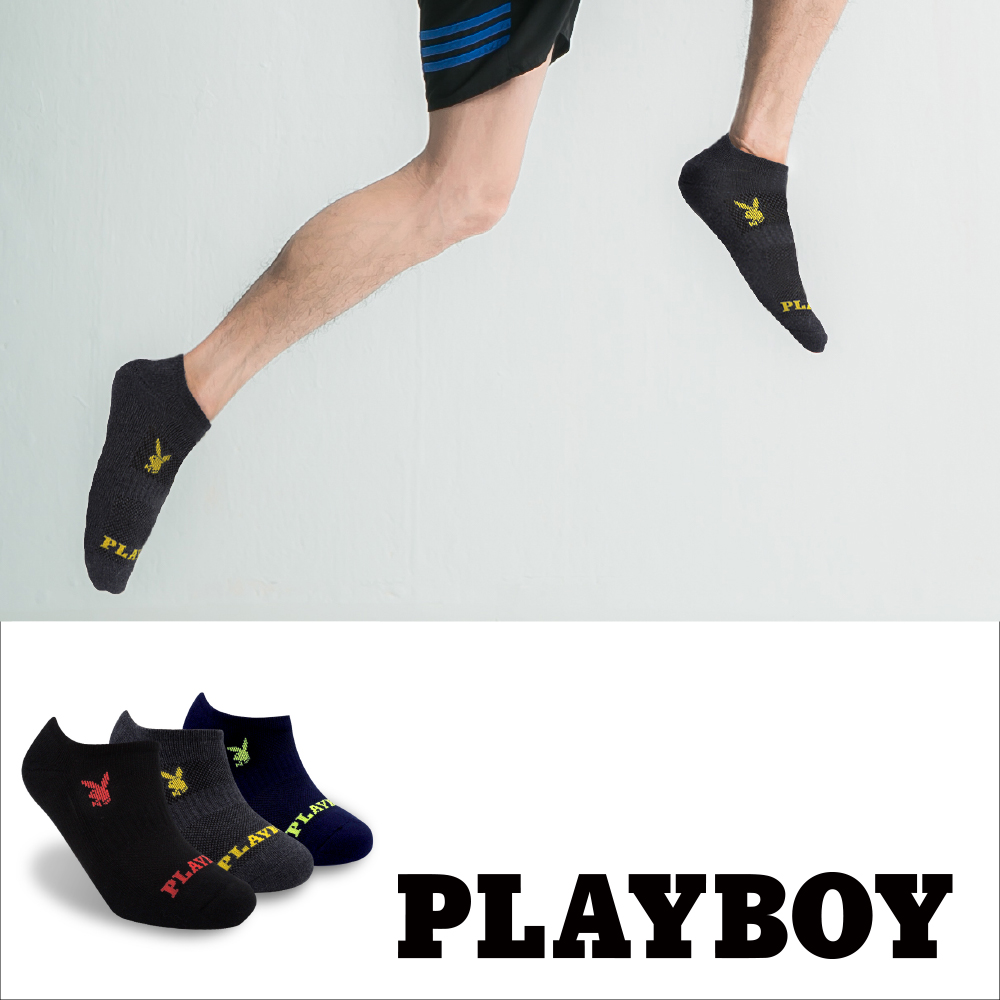 【PLAYBOY】減震氣墊厚底運動襪