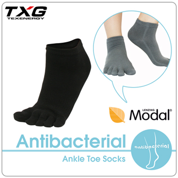 TXG長效性抗菌短筒五趾襪-3雙入