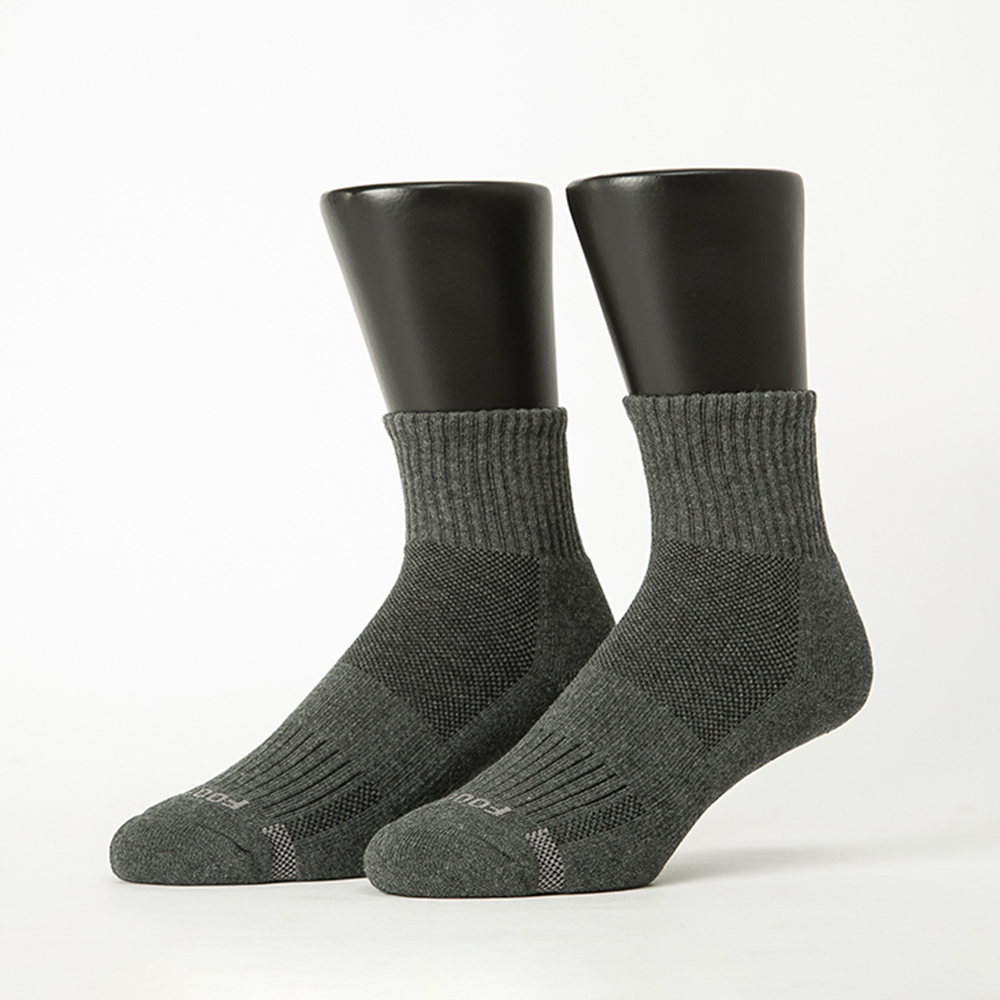 【Footer除臭襪】單色運動逆氣流氣墊襪T11L-深灰