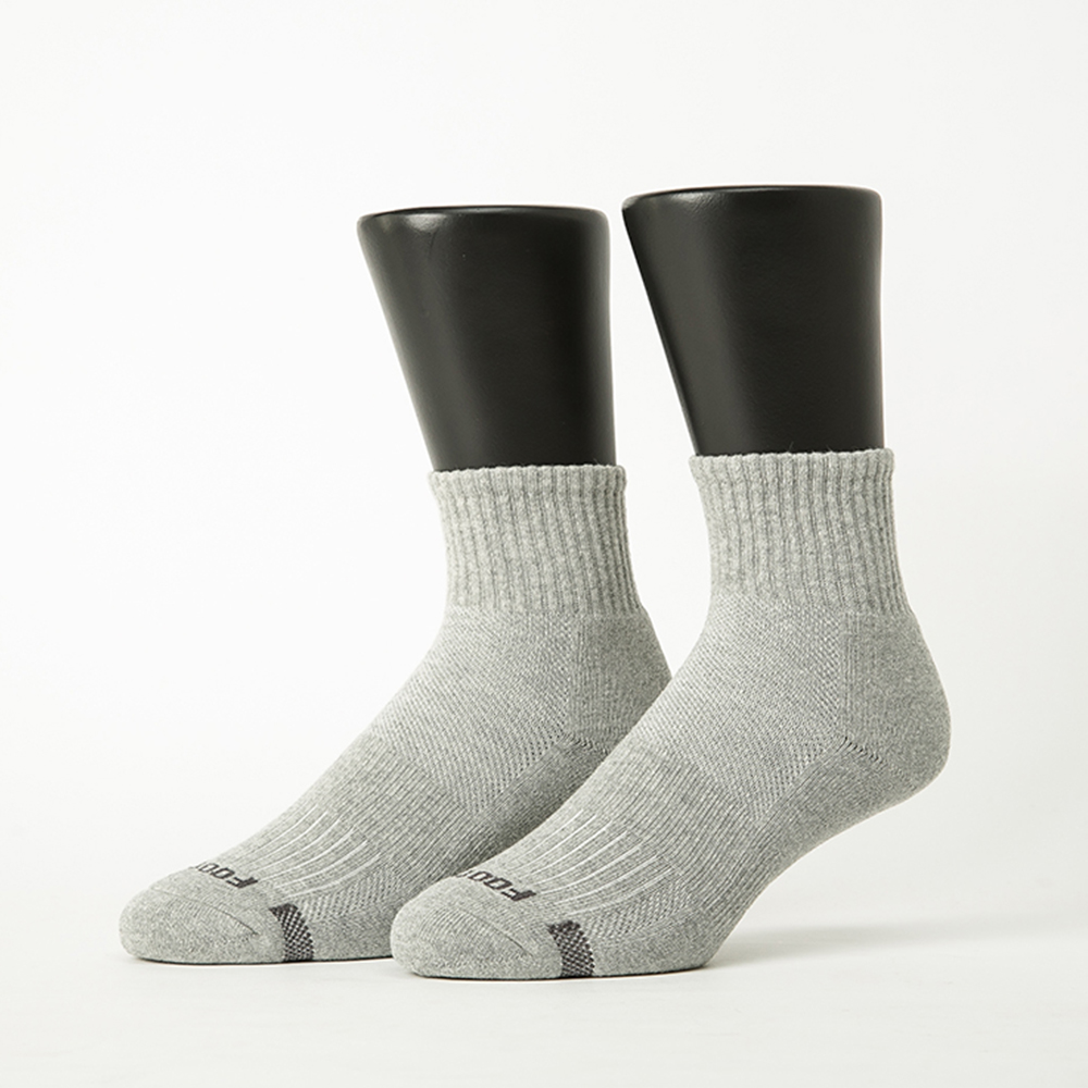 【Footer除臭襪】單色運動逆氣流氣墊襪T11L-淺灰