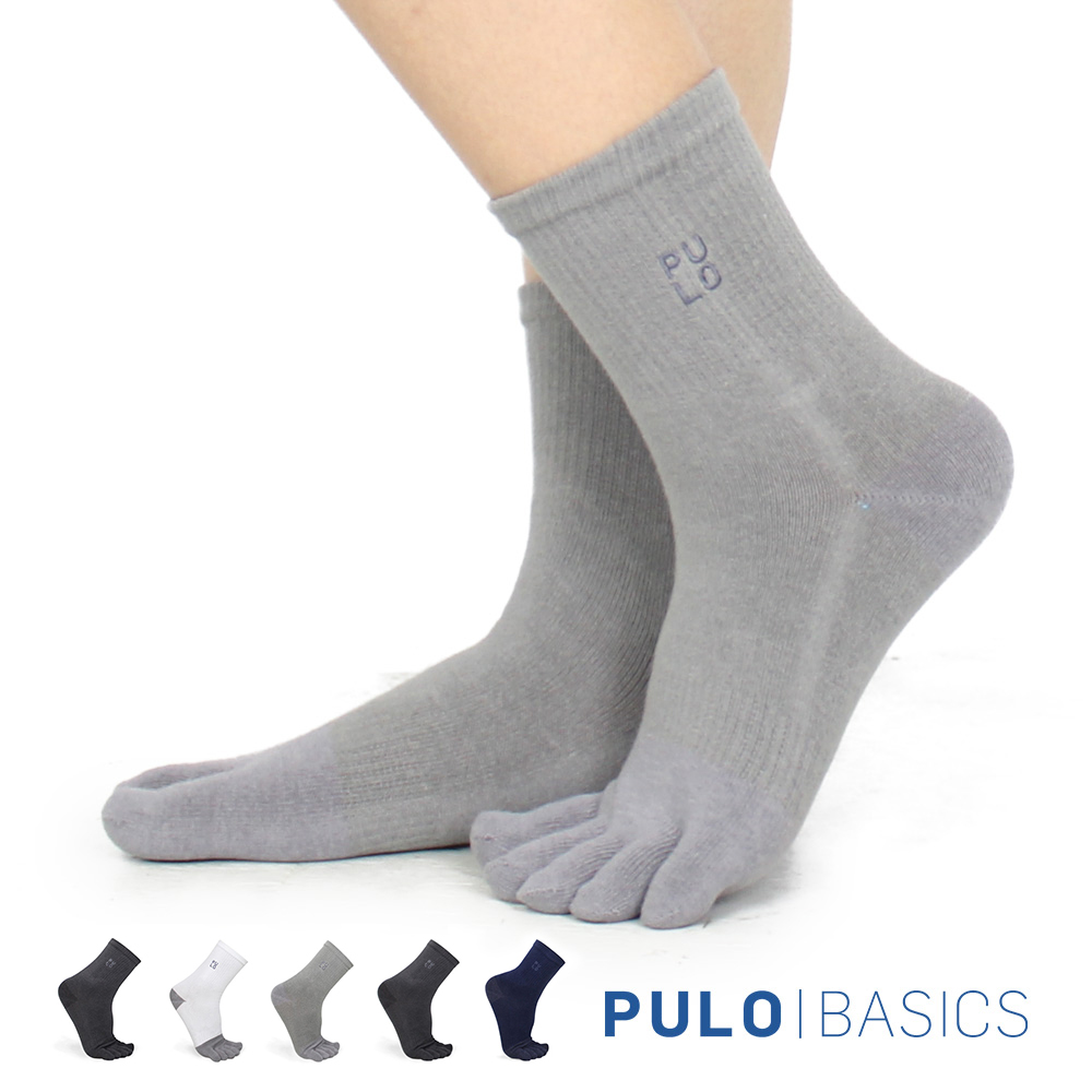 【 PULO 】穿立淨除臭純色短筒五趾襪