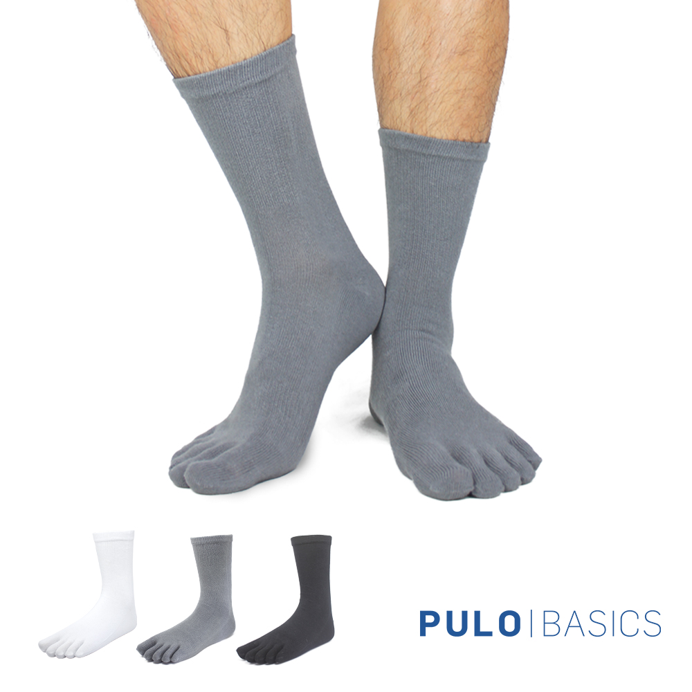 【 PULO 】立體後跟短筒五趾襪