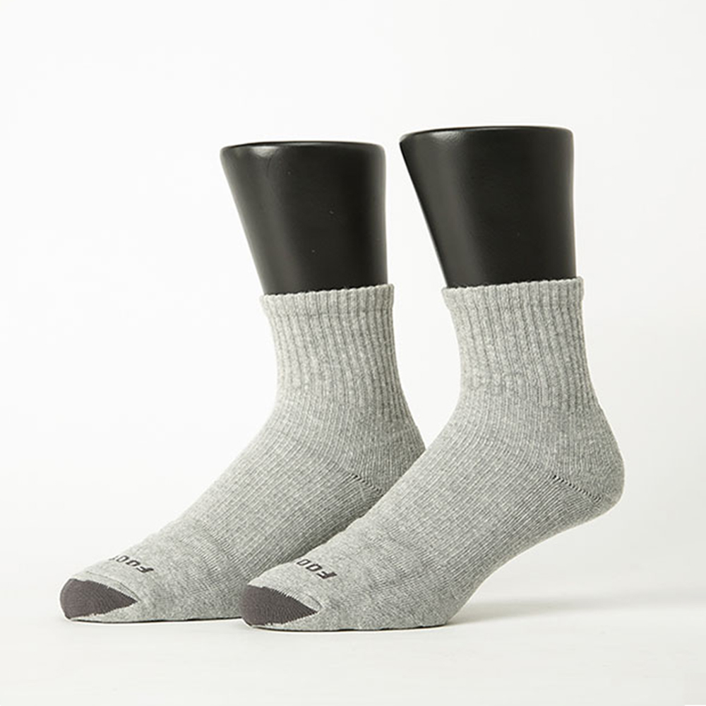 【Footer除臭襪】螺旋氣墊輕壓力襪-男款T98-灰