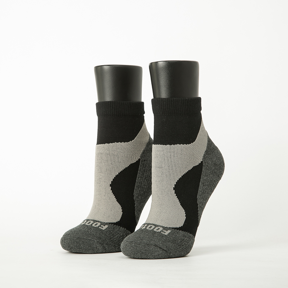 【Footer除臭襪】輕壓力流線型氣墊襪-女款T101-黑