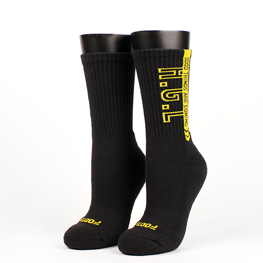 【Footer除臭襪】H.G.L螢光運動氣墊襪-女款(K215M-黑)