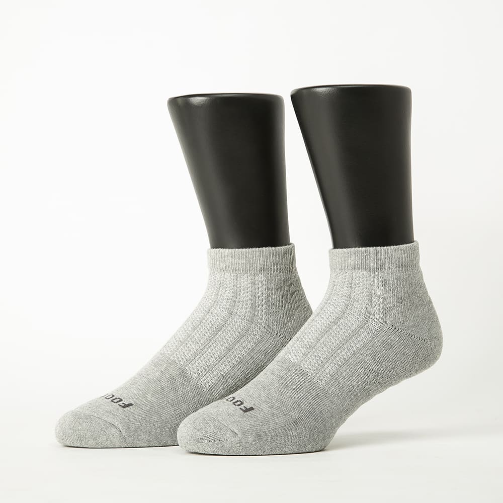 【Footer除臭襪】輕壓力氣墊機能襪-男款(T95-灰)