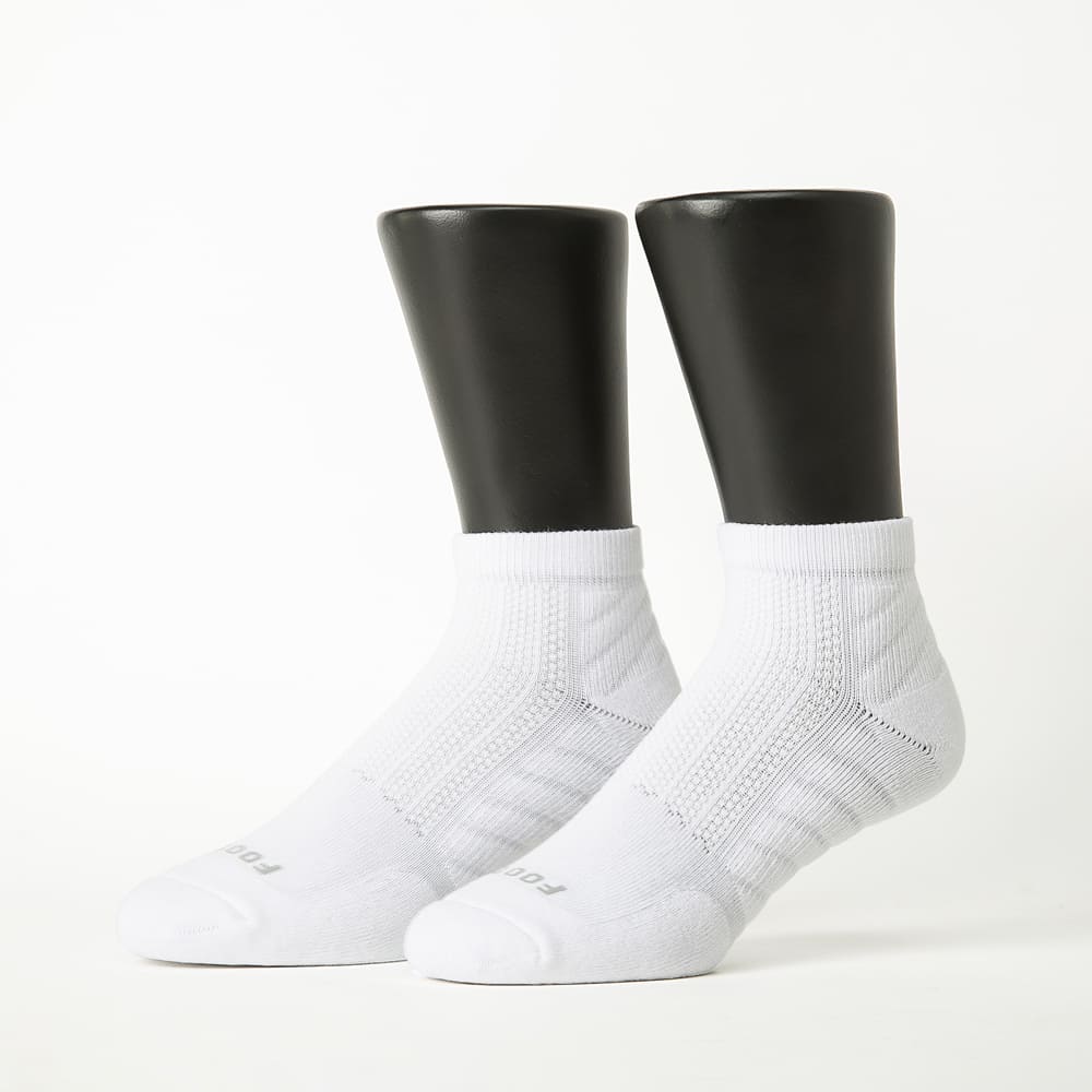 【Footer除臭襪】輕壓力氣墊機能襪-男款(T95-白)