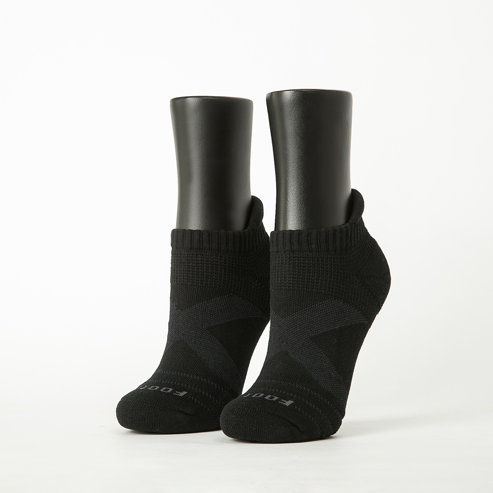 【Footer除臭襪】X型減壓經典護足船短襪-女款(T109M-黑)