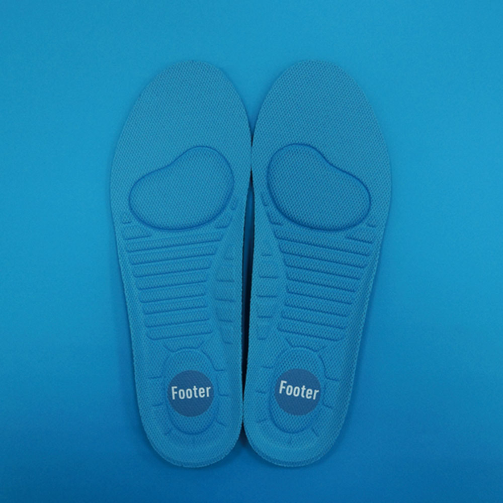 【FOOTER除臭襪】旋壓抗引機能鞋墊(PF02-藍)