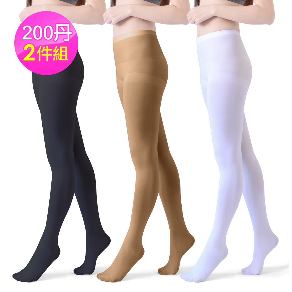 Dione 200丹超彈性 3D韻律配搭褲襪(2雙)