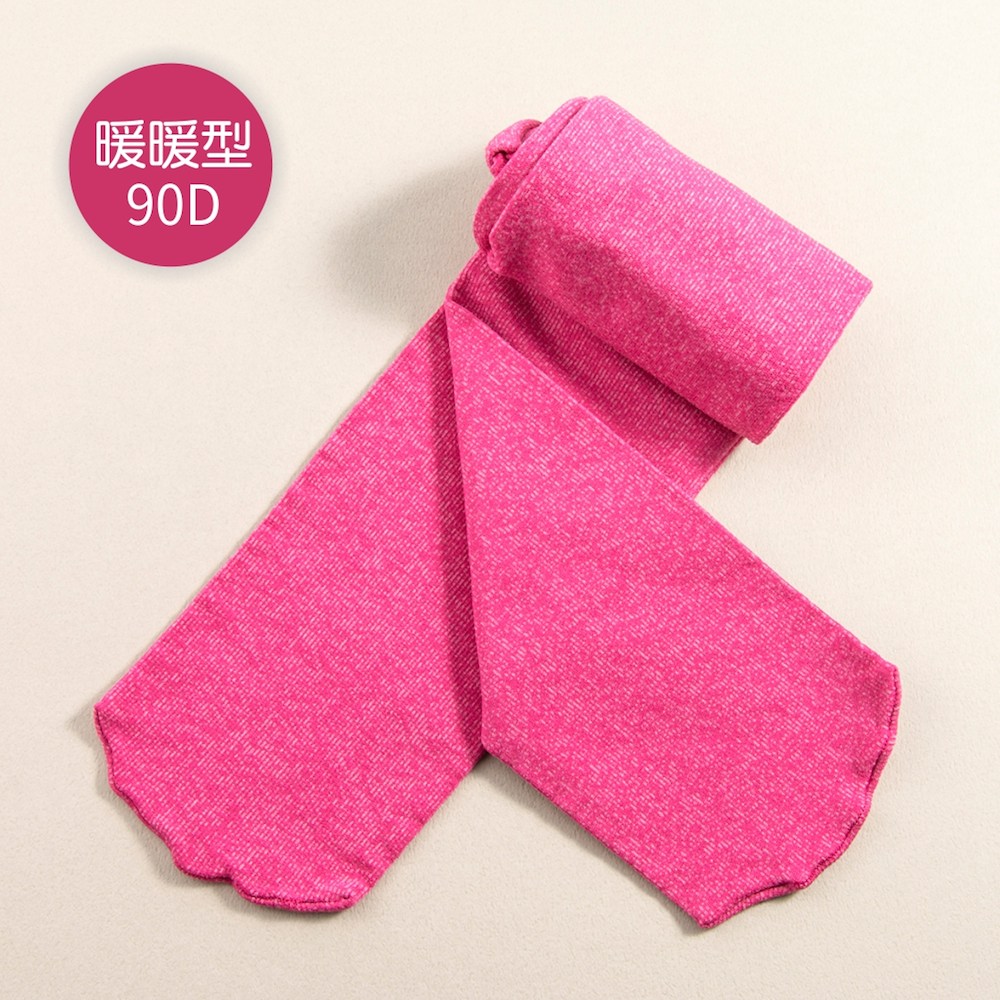 【公主童襪】90D秋冬粉紅色超細纖維花紗款兒童褲襪