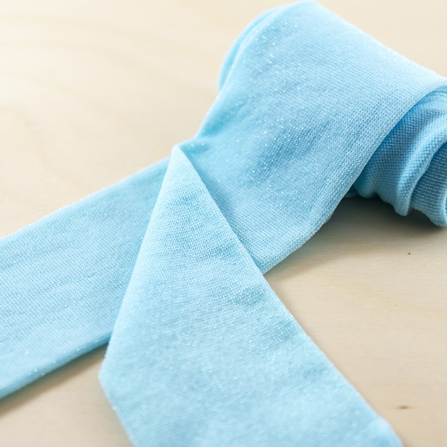 【公主童襪】藍色珍珠蔥超細纖維兒童褲襪