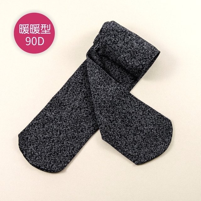【公主童襪】90D秋冬黑色超細纖維花紗款兒童褲襪