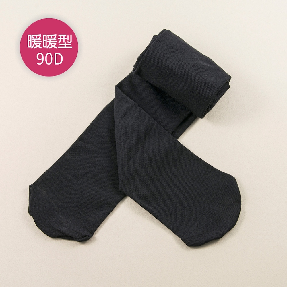 【公主童襪】90D秋冬溫暖黑色超細纖維兒童褲襪
