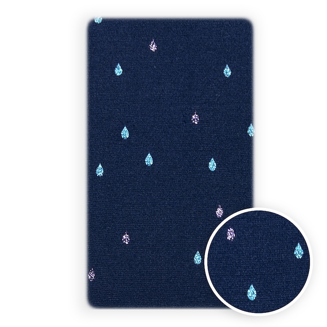 【公主童襪】雨滴款超細纖維兒童褲襪 - 海軍藍