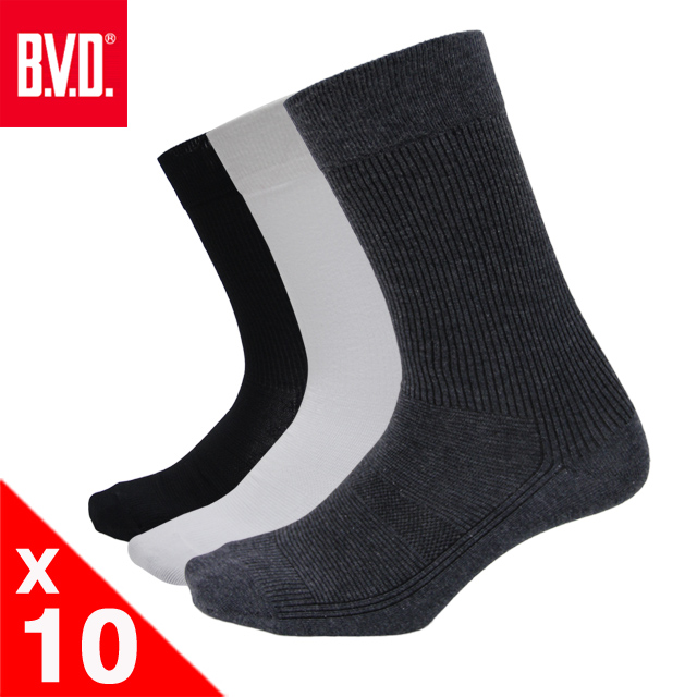 BVD男細針休閒襪-10雙組