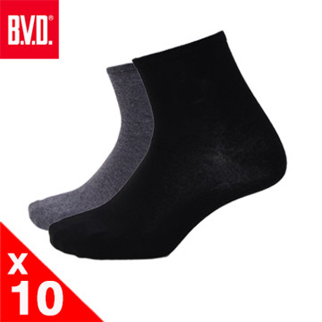 BVD 1/2細針男襪-10雙組