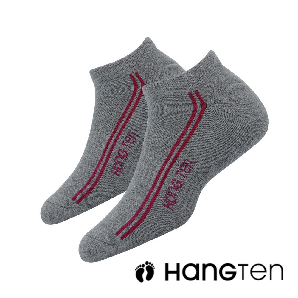 【HANG TEN】 運動款船型運動襪 4雙入組_深灰(HT-320)