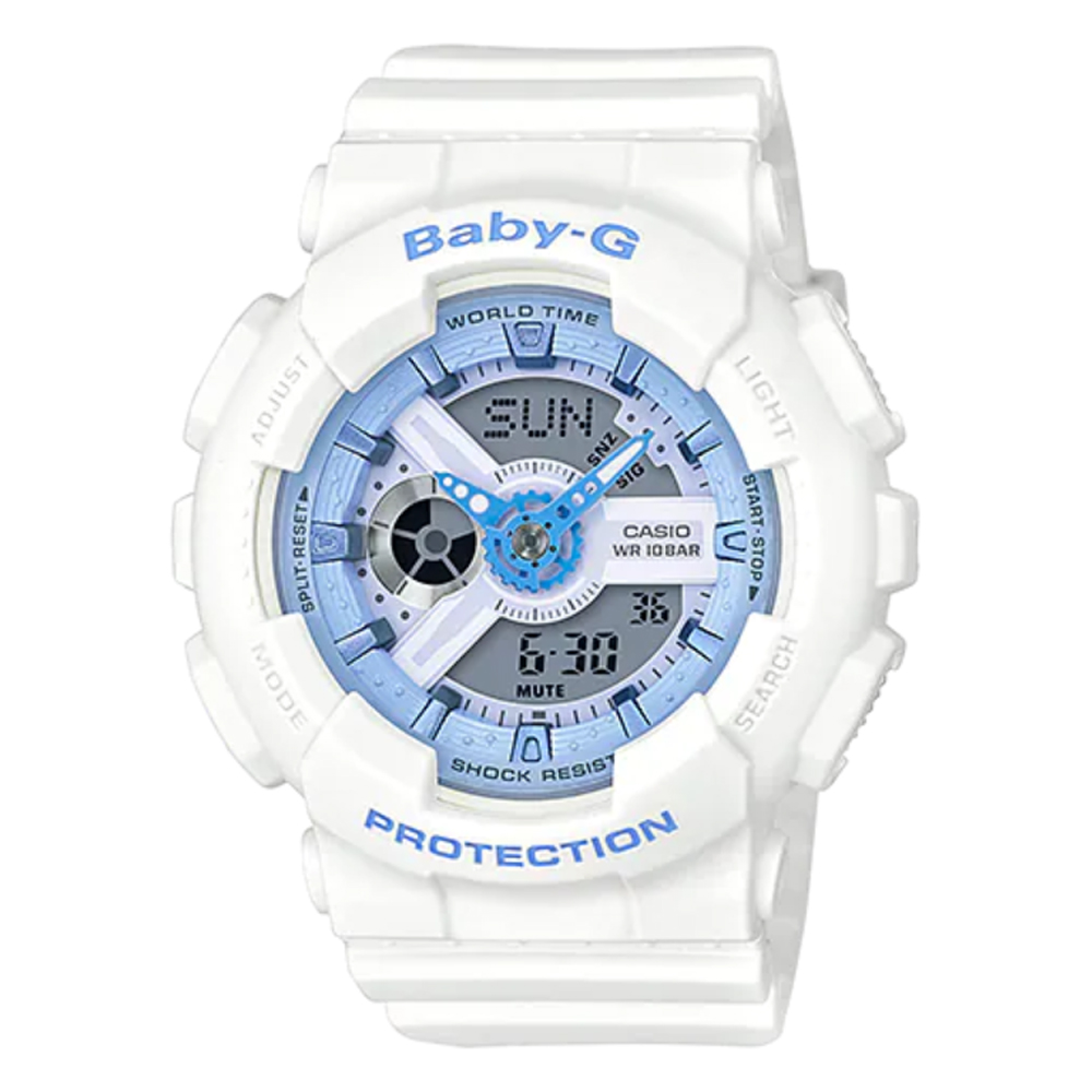 BABY-G 粉嫩糖果色系雙顯休閒錶 BA-110BE-7A