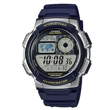 CASIO 10年電力運動數位潮流腕錶AE-1000W-2A
