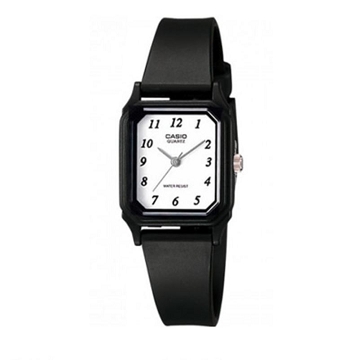 【CASIO】簡潔超薄方型錶-數字白面 (LQ-142-7B)