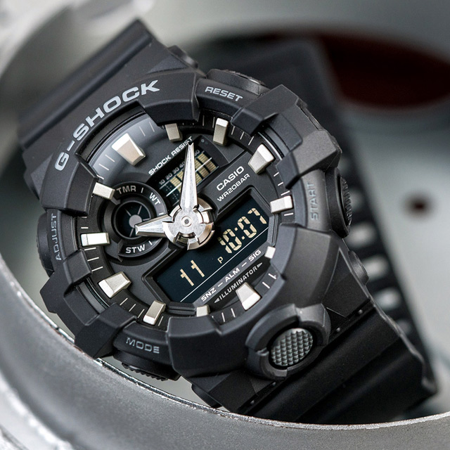 G-SHOCK 強悍粗曠時尚潮流錶-黑(GA-700-1BDR)
