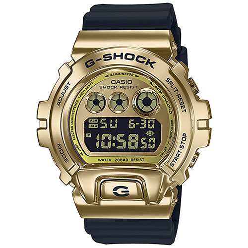 CASIO G-SHOCK 高端街頭風格嘻哈音樂金屬元素休閒錶(GM-6900G-9DR)-紅
