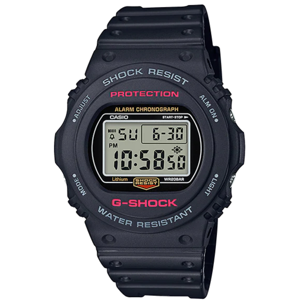 【CASIO】G-SHOCK 經典復刻數位設計休閒錶-(DW-5750E-1)
