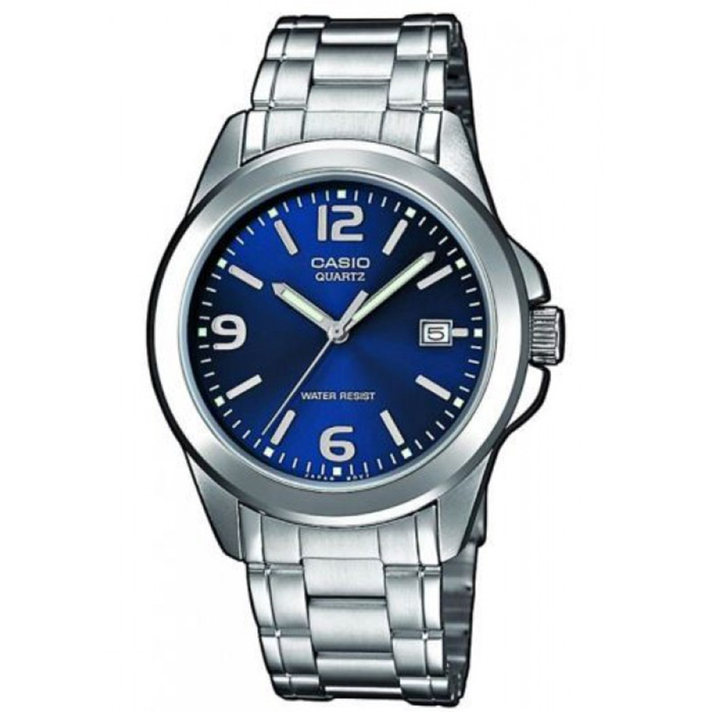 CASIO 時尚都會新風格指針錶-藍色(MTP-1215A-2A)