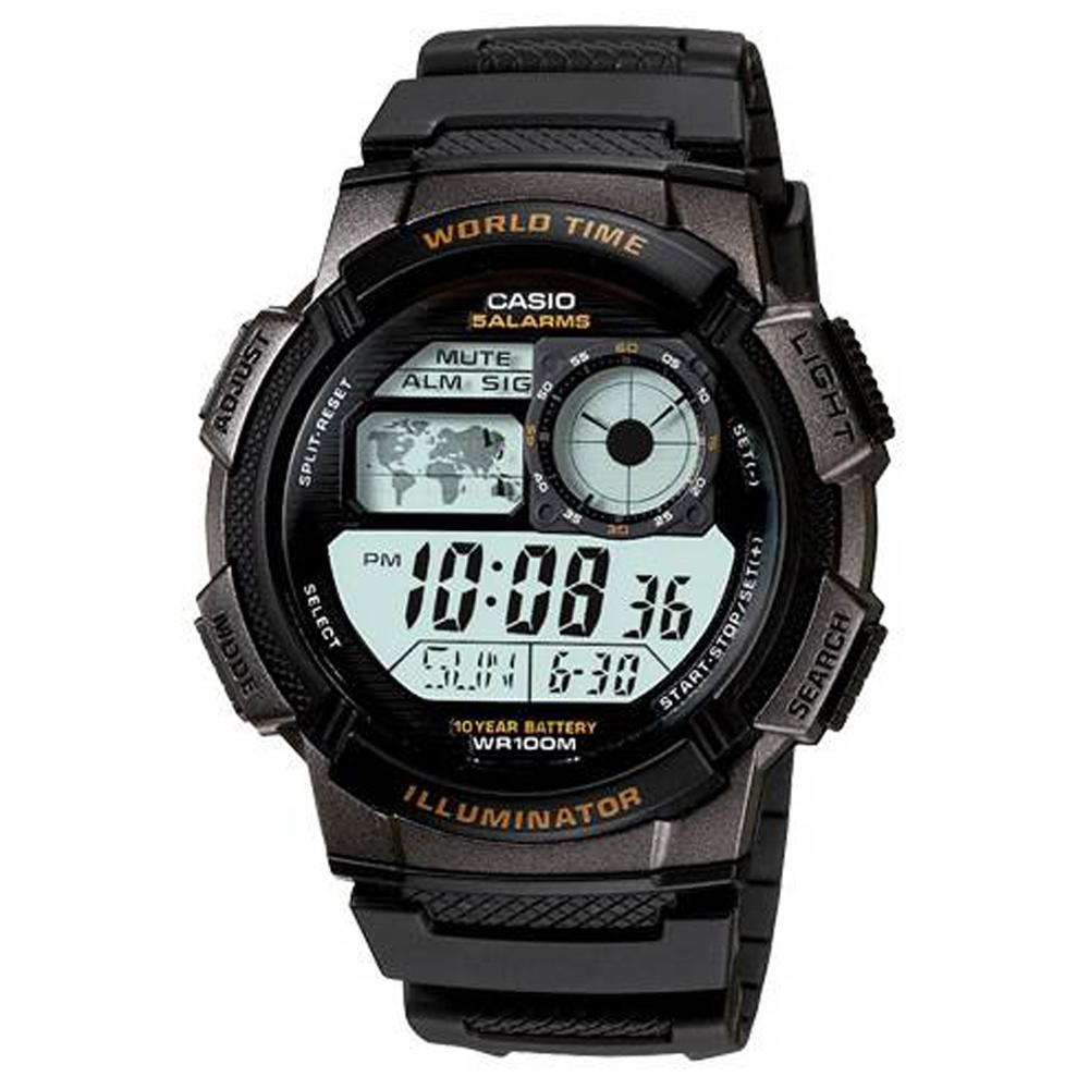 【CASIO】 科技數位電子錶(黑框)