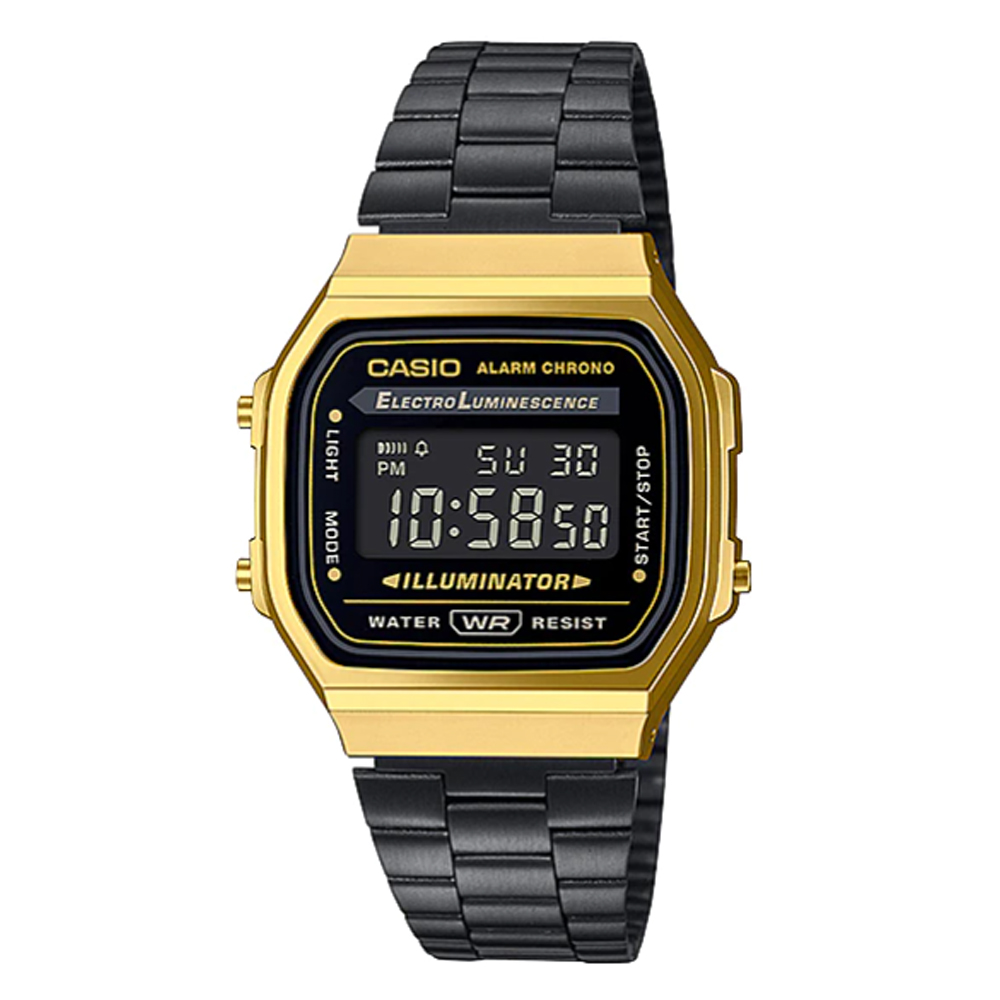 CASIO 城市時間數位腕錶 A-168WEGB-1B