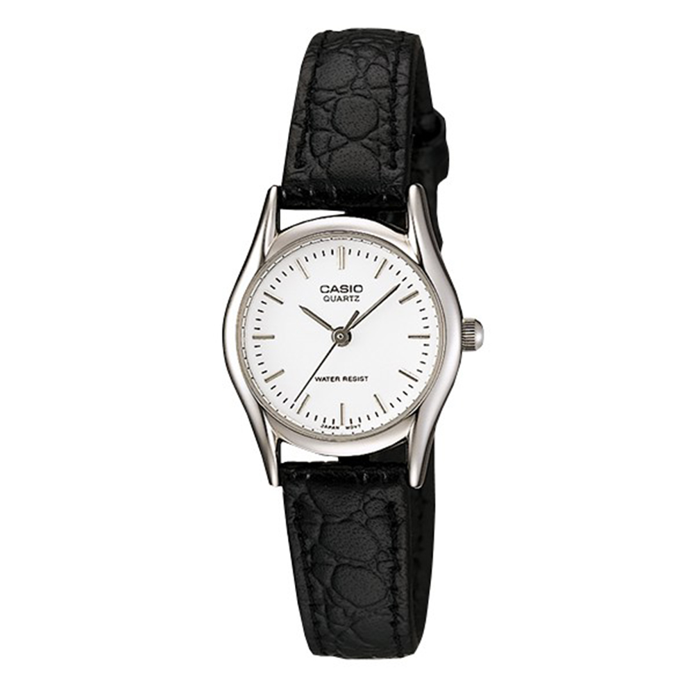 CASIO 簡約設計時尚鱷魚皮紋腕錶-LTP-1094E-7A