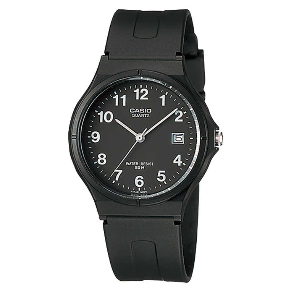 CASIO 超輕薄感時尚指針錶-數字黑面