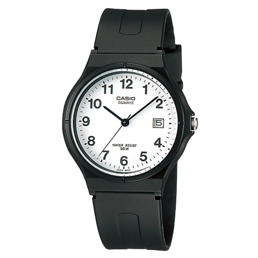 CASIO 超輕薄感時尚指針錶-白