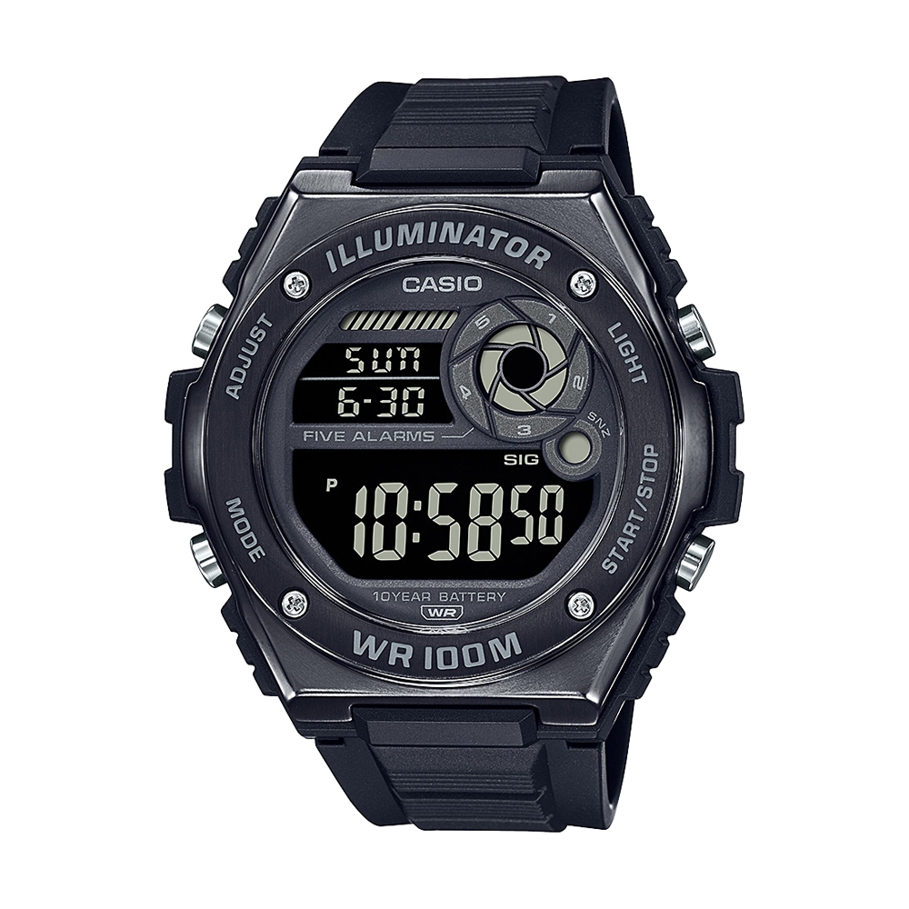 CASIO 卡西歐 重機械工業風格腕錶- MWD-100HB-1A