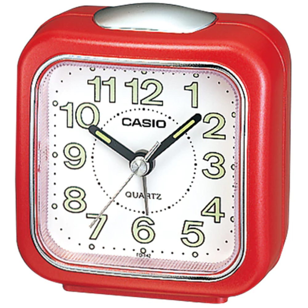 CASIO 桌上型指針鬧鐘-紅