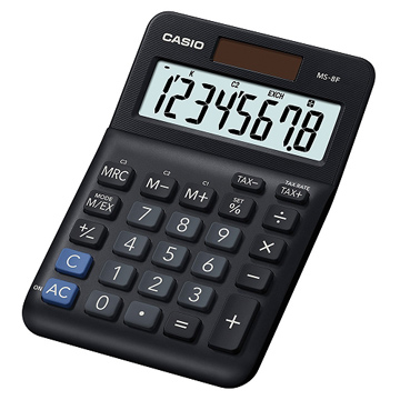 【CASIO】卡西歐8位數桌上小型計算機-(MS-8F)