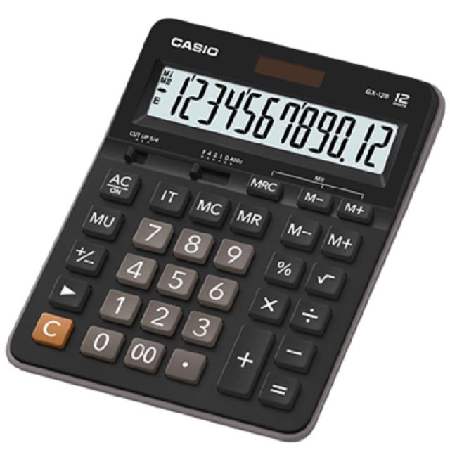 【CASIO】 12位數商務系列計算機-黑灰-(GX-12B)