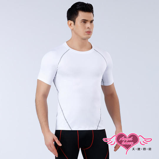 【天使霓裳】塑身衣 簡約有型 短袖運動背心 運動內衣 (白M~XL號)
