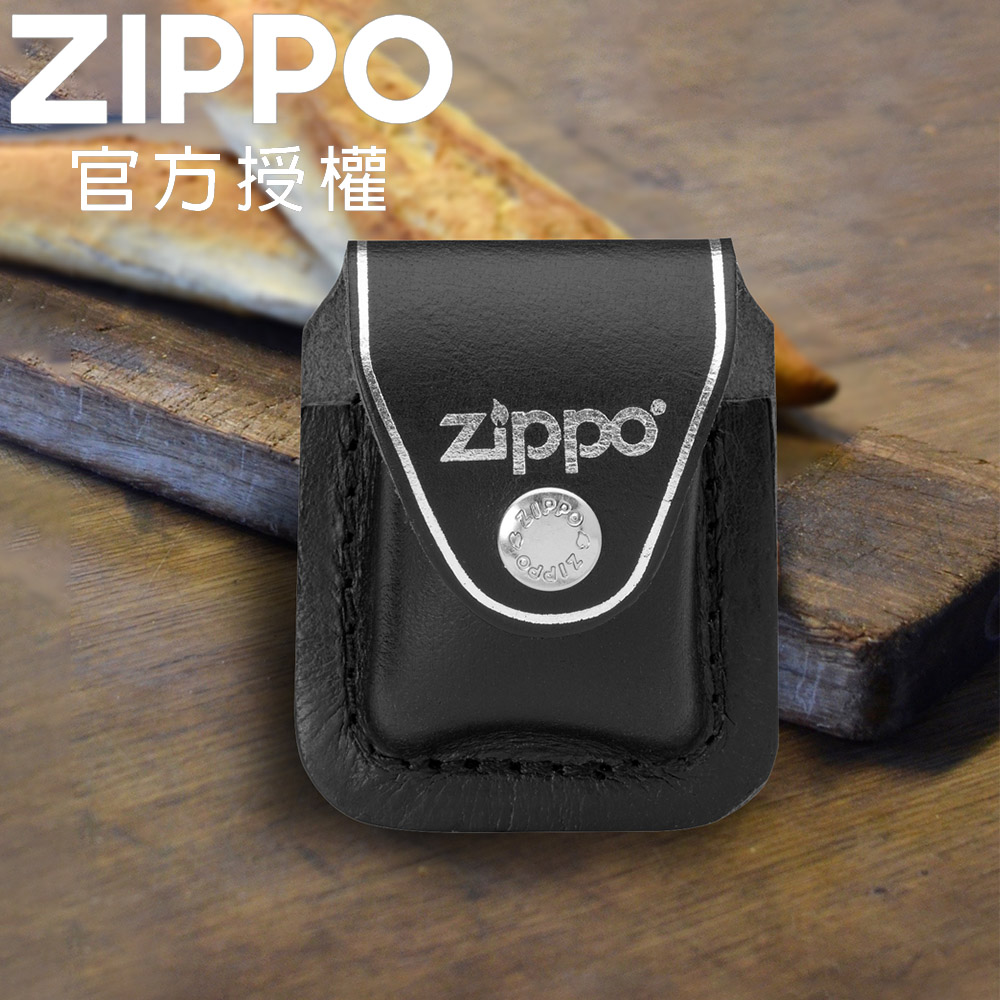 ZIPPO Black Lighter Pouch- Clip 打火機鐵夾皮套(黑色)