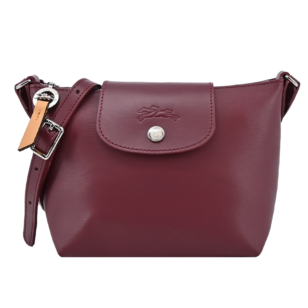 LONGCHAMP LE PLIAGE CITY系列PVC帆布斜背包(深紫)