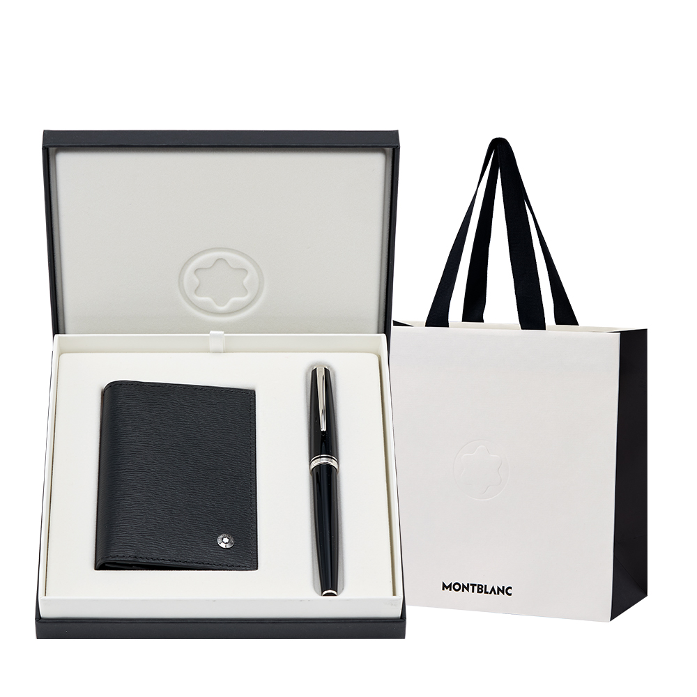 MONTBLANC 萬寶龍巡航系列原子筆+西方之星名片夾禮盒組