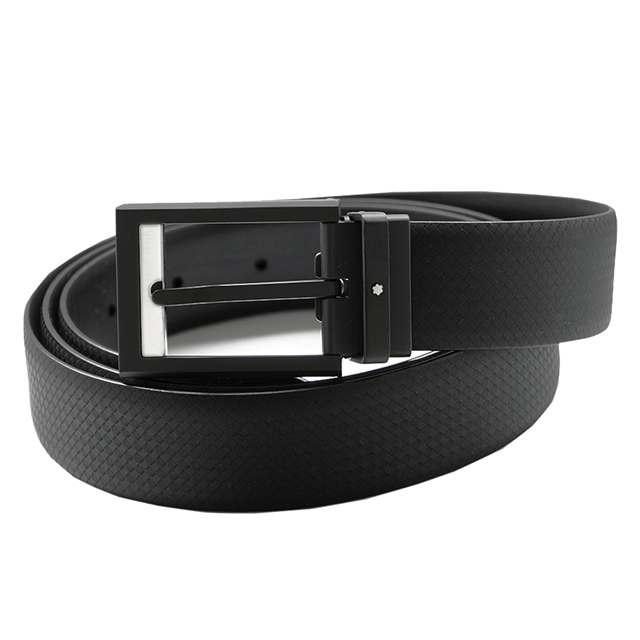 MONTBLANC 萬寶龍PVD 磨砂穿孔皮帶 (123907)