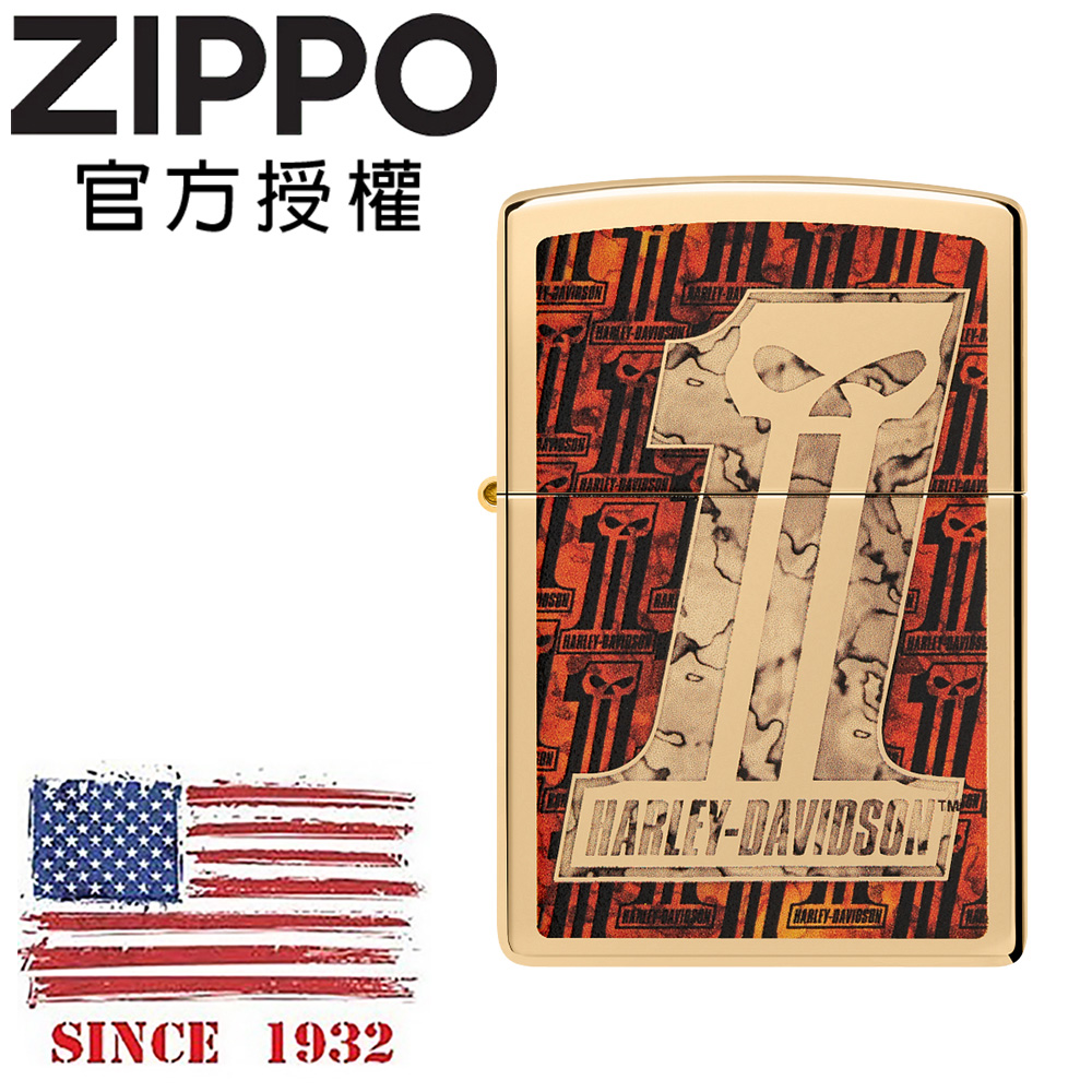 ZIPPO Harley-Davidson 骷髏數字