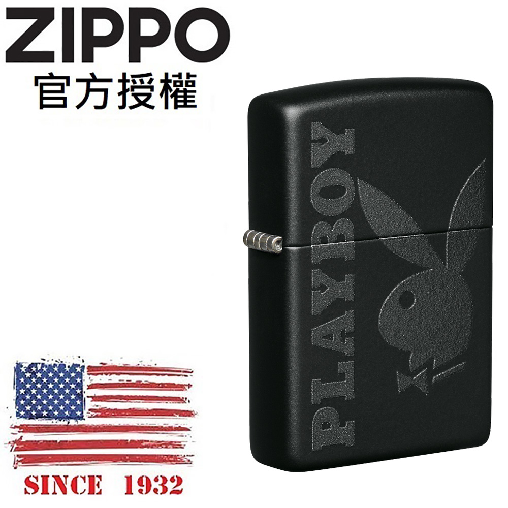 ZIPPO Playboy 花花公子-黑色格調防風打火機