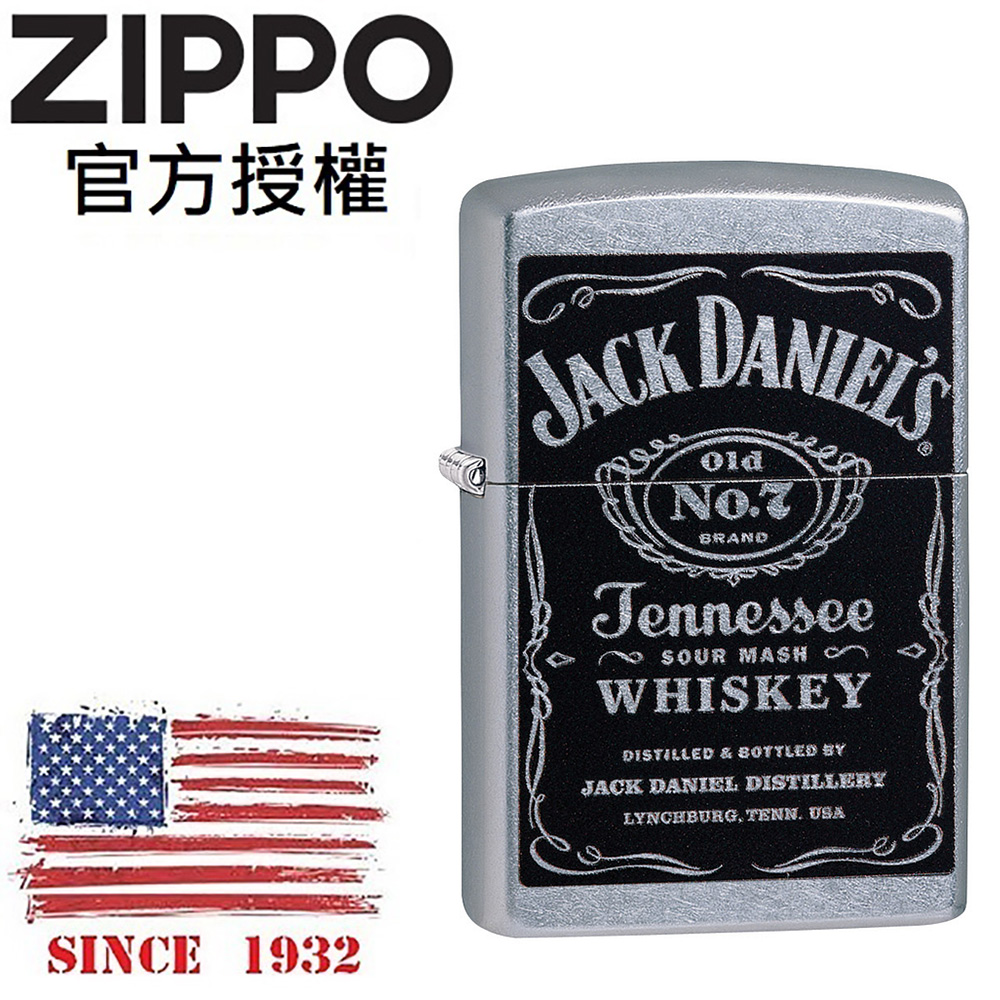 ZIPPO Jack Daniel’s 傑克丹尼聯名款-復古標章防風打火機