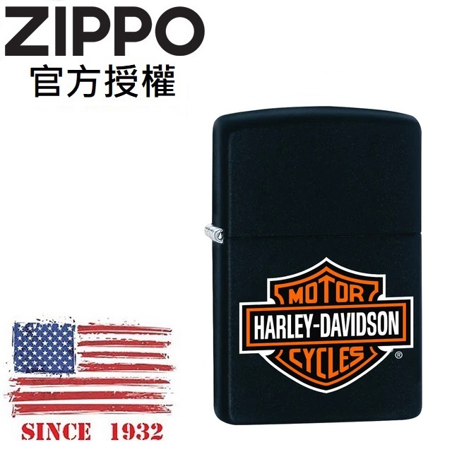 ZIPPO Harley-Davidson® 經典哈雷徽章(黑)防風打火機