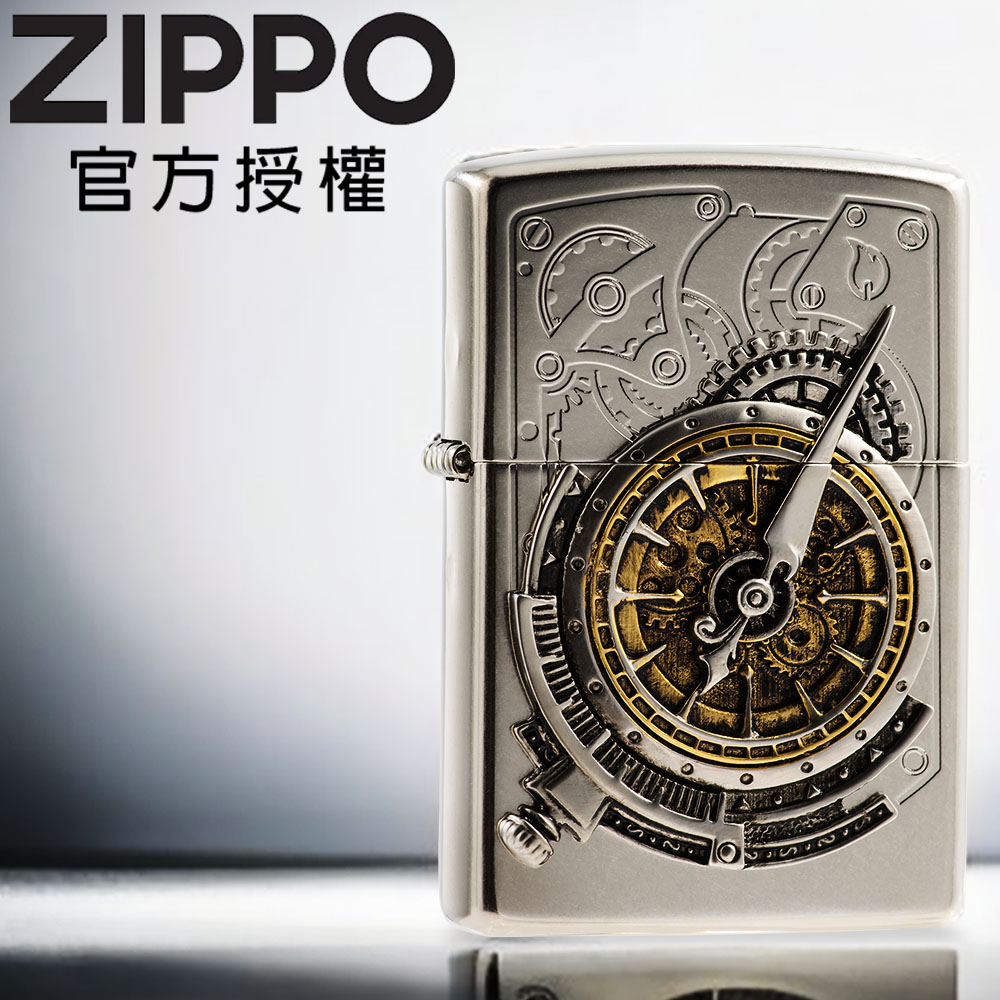 ZIPPO 蒸氣龐克－齒輪懷錶(銀)