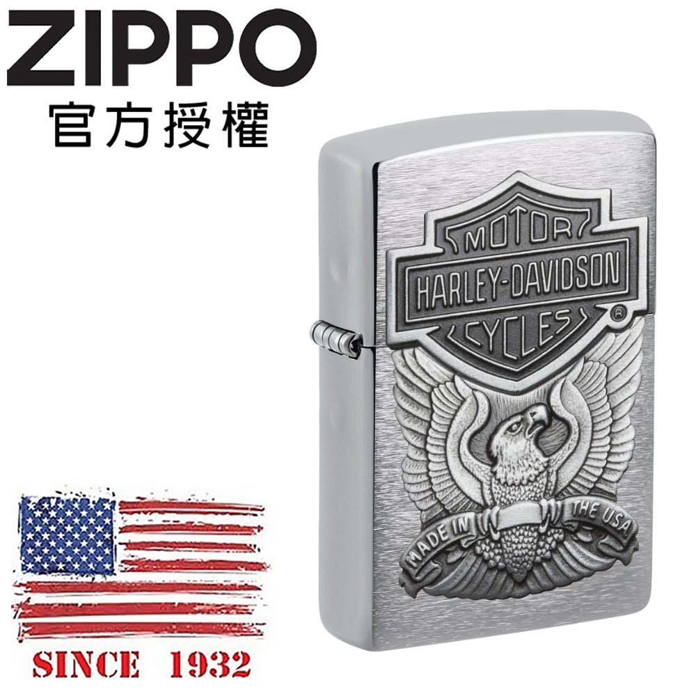 ZIPPO Harley-Davidson哈雷飛鷹徽章防風打火機